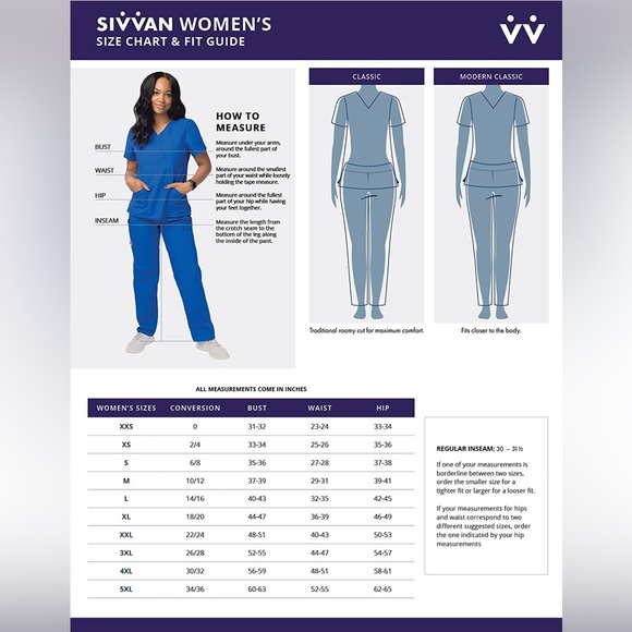 Sivvan Navy Long Sleeve Undershirt Scrubs Scrub Shirt M - Picture 5 of 5